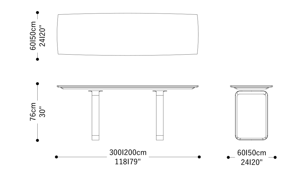Image of the main dimensions of the product